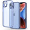 Honeyview Colored Clear Case for iPhone 14 Plus with Matte Border, Built-in Camera Lens Protector, Non-Yellowing, Shockproof, Armour Phone Cover for Apple iPhone 14 Plus 5G - Blue