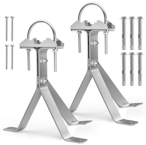 SS304 Antenna Wall Mount 9 Inch Tall Heavy-Duty Stand Off Wall Mast Mount Windproof Antenna Mounting Bracket