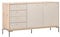 Schildmeyer Looks by Wolfgang Joop Sideboard G, Eiche Landhaus mit cremebeige, Holzwerkstoff, 154.6 x 45 x 85.7 cm, 701821