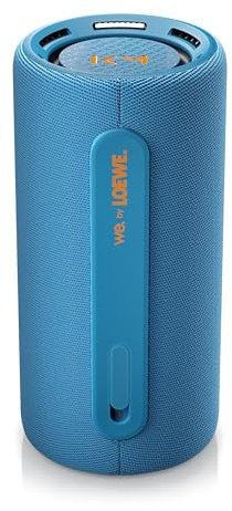 Loewe We. Hear pro Denim, Bluetooth Lautsprecher, Kooperation mit Kylian Mbappé, 100 W, Wasserresistent IPX6, Tragbar, 24h Akku, Powerbank, 100W