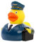 Pilot - Quietscheente - Badeente - ca. 8 cm gross
