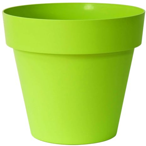 Euro3plast MITU Blumentopf in rund aus Kunststoff in der Farbe Grün für den Innen- und Außenbereich, 7 Größen zur Wahl 20 bis 60 cm Ø (40 cm)