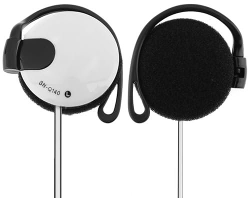 Clip Earphones Wired - Clip Type Earphones Wired | 3.5mm Over Ear Wire Stereo Earphones | Clip Type Wired Ear Buds | MP4 Earphones with Ear Hook for Exercise Hiking And Camping