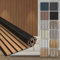 HEXIM Akustikpaneele Holz 278x60cm - Holzpaneele Wand Lamellenwand flexibel MDF Wandpaneele TV Wandverkleidung Holzwand Deko Holzoptik (6 Paneele / 10,02 m² Teak - AP09)