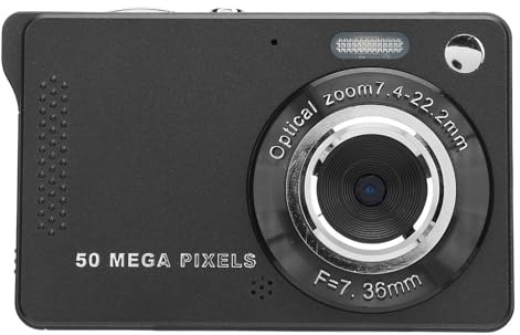 Digitalkamera, Integriertes Mikrofon, Kompaktkamera 1080P, 50 MP, Wiederaufladbar für Alltägliche Momente (32GB)