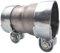 Exhaust Clamp, 45mm to 55mm Lap Joint Exhaust Clamps Pipe Connector, Stainless Steel Muffler Clamp Reducer Pipe Sleeve