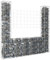 Fasba Gabionenkorb U-Form mit 2 Gabione Gabionen Steinkorb Steingabionen Sichtschutz Drahtkorb Wand Mauer Drahtzaun Eisen 140x20x150 cm