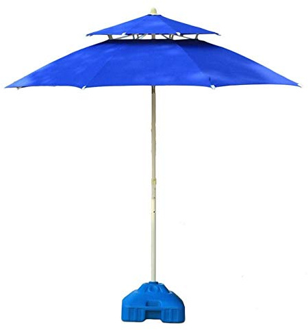 Tragbare Sonnenschirme Tragbarer Strand-Terrassenschirm mit doppelter Belüftungsöffnung Oben, perfekt für den Garten im Freien, den Strand, kommerzielle Veranstaltungen, Märkte, Camping, den