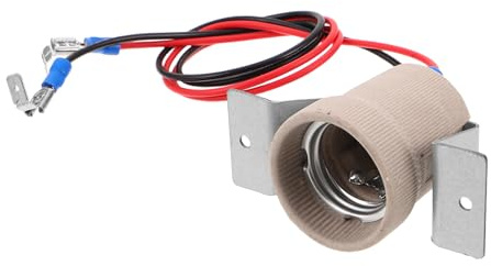 Popcorn Machine Replacement Lamp Socket with Wire Harness | Plastic and Metal Build, Commercial Grade Performance, Event Use, Prevents Short Circuits