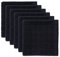 DII Juego de paños de Cocina sólidos de algodón, Negro, 12 x 12 Pulgadas