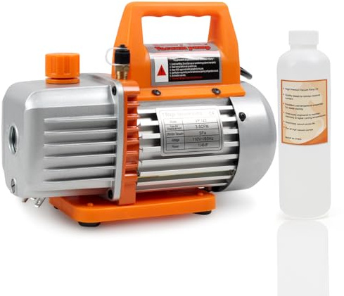BACOENG Vacuum Pump Standard: 3.6 CFM Single Stage HVAC (Mini/Standard/Advanced/Premium Available)