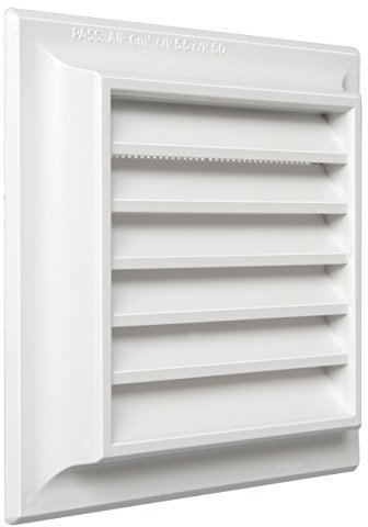 La Ventilazione G1R1414B Griglia Plastica Quadra da Sovrapporre, Bianco, 140x140 mm