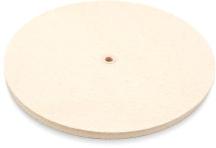 Polierscheibe für Schleifbock aus Filz (95% Wolle) mit Loch, Ø 200 mm, 5 mm dick, Polierfilz für Winkelschleifer und Drechselbank, Schleifbockscheibe aus Wollfilz – Made in Germany