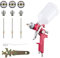 Benbow HVLP Airbrush Kit with 600 ml Plastic Cup and Aluminum Body - High-Precision Spray Paint Gun with 1.4mm + 1.8mm + 2.5mm Nozzle Set