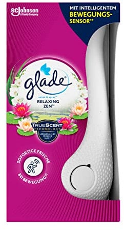 Glade (Brise) Sense & Spray, Raumduft mit Bewegungssensor, Halter & 1 Nachfüller, Relaxing Zen, 18 ml