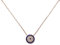 MYSTIC JEWELS by Dalia - Collana in Argento Sterling 925 con Ciondolo a Forma di Occhio Turco, Rotonda, con Zirconia cubica (Argento-Rosa)
