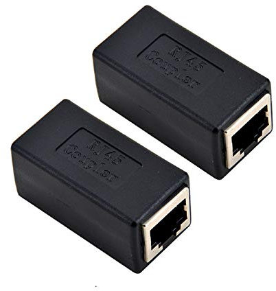 RJ45 Coupler Ethernet Connectors Interface Cat 7 Cat6 Cat5 Cat5e RJ45 8P8C Network Keystone Jack In-Line Coupler Ideal for Extending the Ethernet Cables