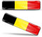 Biomar Labs® 2 x Aufkleber 3D Gel Silikon Stickers Belgium Flag Belgien Flagge Fahne Autoaufkleber F 2