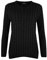H&F ® New Women's Ladies Chunky Cable Knitted Long Sleeve Crew Neck Jumper Warm Winter Wear Jumper Sweater Top Size 16-18 18-20 22-24 (Black, 16-18)