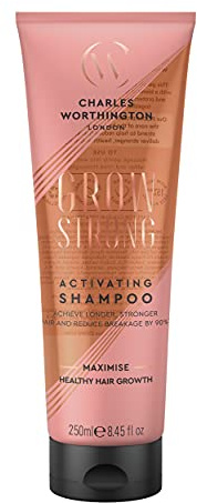 Charles Worthington Grow Strong Aktivierendes Shampoo, Haarwachstumsshampoo für feines Haar, Haarreparaturprodukte für Frauen und Männer, Salon Haarreparatur, 250ml
