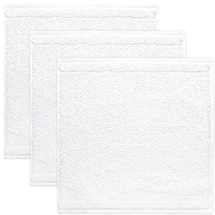 Frottana Pearl Seiftuch 30 x 30 cm aus 100% Baumwolle, Snow 3er Set