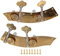 2Pcs Bass Tuner Double Metal Gear Tuning Key Pegs Dual Tuning Pegs Mechaniken für Bassisten Gold