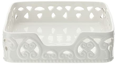 Hervit PORTATOVAGLIOLI Porcellana TRAF.20X20X6CM