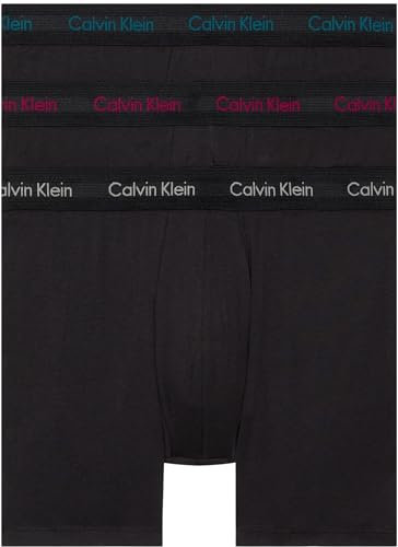 Calvin Klein Uomo Pantaloncini Boxer Confezione da 3 Boxer Brief Elasticizzati, Nero (B- Auth Gry, Chesapk Bay, Jwl Lgs), XS