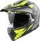 Bogotto FG-102 Safari Fiberglas Enduro Klapphelm, schwarz matt/grau/gelb, 2XL