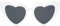haierdidi Retro Herz Sonnenbrille Fashion Heart Shaped Herzform Sunglasses Herzbrille Vintage Sonnenbrille Herz Damen Sonnenschutz Trendige Herz Sonnenbrille Weiß (Weiß)