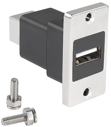 QIANRENON USB2.0 auf USB B Panel Montage Druck Adapter, USB2.0 Buchse auf USB B Buchse, Rechteckiger Anschluss, Montage auf Desktop Geräteboard, für Drucker Scanner Faxe Festplattenlaufwerk