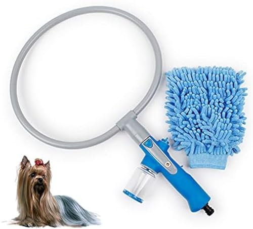 360°-Hundewaschanlage, Rundum-Waschduschring Für Haustiere Mit Duschgelflasche, Dekontaminationsmassagetuch, Wasch- Und Reinigungskreis Für Hunde Und Katzen,S,HaoAMZ