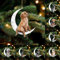 Hunde-Weihnachtsdekorationen, Acryl-Weihnachtsbaumschmuck mit verschiedenen Arten von Hunden, die auf dem Mond sitzen, kreative Weihnachtskugeln für Hunde, Weihnachtsschmuck für Weihnachtsbaum Dekor