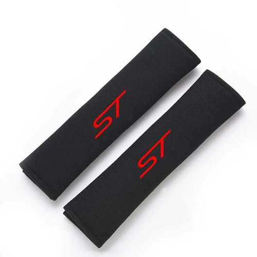 OBONG 2 Stück Auto Gurtpolster Schulterpolster Kompatibel mit für Ford ST Line Focus X 2 3 Mondeo Fiesta Kuga MK2 MK3 MK4 Sicherheitsgurt Schulterschutz Zubehör,B