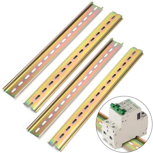 Rail DIN Métal Rail Din U-Groove pour Installation des Équipements Électriques Modulaires Electrique Disjoncteur 300x35x7,5mm 4 pièces
