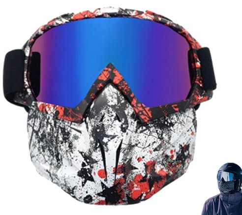 Generic Snow Ninja Mask, Vollrand Snow Ski Mask Full Face Mask, Anti-Fog, UV-Schutz, Helmkompatibel, Anti-Scratch, Schwarz, Einheitsgröße, Fashion, Unisex, Skifahren