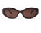 Laurinny Retro Oval Sonnenbrille für Damen Herren Vintage Katzenauge Sonnenbrille 90er Schmale Cateye Frame(Schildkröte/Braun)