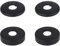 Lot de 4 rosace robinet noir de Ø 25mm (3/4) /21mm (3/4) de diamètre -couvercle de tuyau- rosace mitigeur douche-Couvercle de tuyau chromé en acier inoxydable(noir, 80 * 19/63 * 7))