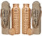 Craft Trade Set of 2 Diamond Pure Copper Bottle with Lid and Carry Bag for Drinking Water BPA Free Leak Proof Boosts Immunity & Liver Health, Ayurveda Inspired 34oz - 1 Litre Natural