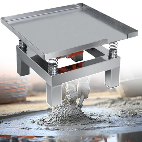 Table Vibrante Compacte En Acier Inoxydable Pour BéTon, éLimine Les Bulles, Secoue La Poudre Humide, Pour Le Moulage Et Le Compactage,35X35CM
