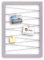 CLAMARO 'Collage Flex' Fotohalter 55x75 cm | Flieder | Bilderrahmen Fotorahmen Collage mit Gummibändern und Foto Holzklammern | Ideal als Galerie für Fotos oder Postkarten