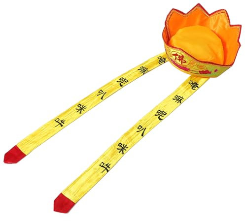 Toyvian Monk Hat Cosplay Mütze Faltbare Buddha-haube Für Partys Maskerade Und Bühnenaufführungen Dekorative Mütze Mit Einzigartigem Stil Und Einfacher Lagerung Für Karneval Und