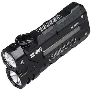 LOOP GEAR SK05 Flat LED Flashlight with 6000mAh Power Bank, Rechargeable EDC Light Combines Floodlight, Spotlight and Sidelight, 2850 High Lumens, Magnetic Tail, IP68 Perfect for Camping, Outdoor
