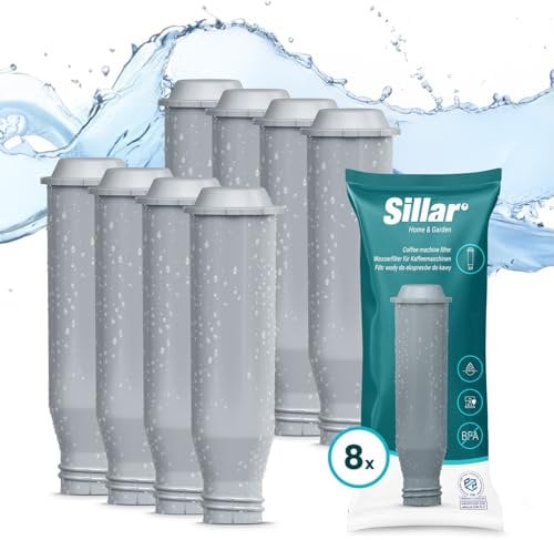 Sillar Filtro de agua para cafeteras, 8 filtros de repuesto para F088 NIRF 700 PRO AQUA | Alarga la vida útil de tu electrodoméstico | Compatible con muchas cafeteras de marcas Krups, Nivona y Melitta