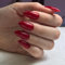 24PCS Wine Red Press on Nails – Medium Length Almond Shape Glossy Fake Nails with Glu-e, 12 Sizes, Removable DIY Nail Art for Women & Girls
