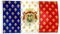 Tapisserie drapeau Napoléon de France - 9,1 x 1,5 m - Couleurs vives - Double couture - En polyester (IV, simple face)