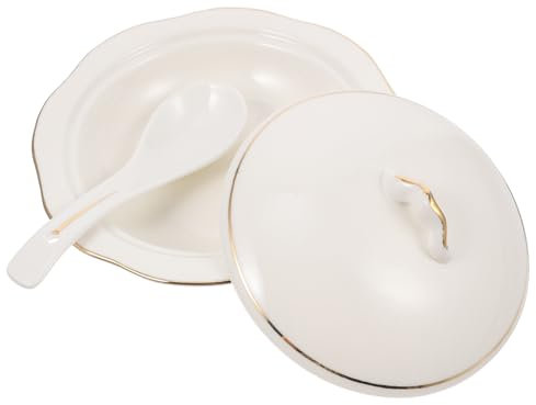 Holibanna Bol à Soupe Exquis Céramique Avec Couvercle Marmite Pratique Pour Faireout Et Vaisselle