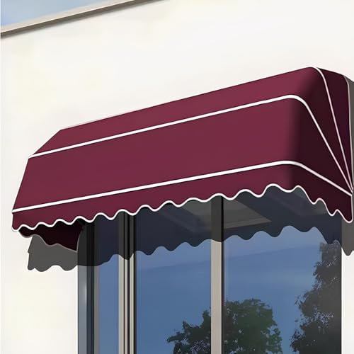 WATAOW Toldo Curvo Francés, Tejadillo Puerta Y Ventana, Toldo Plegable para Exteriores para Cafeterías, Restaurantes, Tiendas Callejeras(120cm/48in)