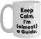 Funny Guide Gifts - Keep Calm, I'm (quasi) A Guide. Tazza da caffè bianca per laurea