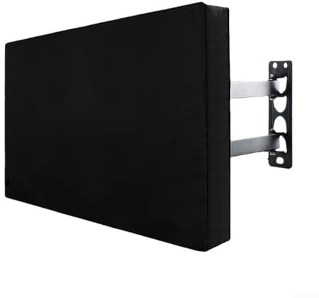Funda de TV para exteriores hecha de tela Oxford 210D, impermeable, a prueba de polvo, para televisores de pantalla plana con costuras dobles reforzadas (70-75)